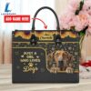 Rhodesian Ridgeback Dog Just A Girl Who Loves Dogs Leather Handbag