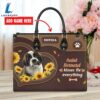 Saint Bernard Dog Kisses Fix Everything Leather Handbag