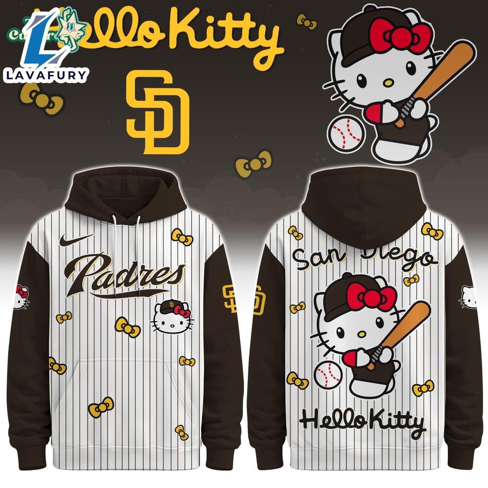 San Diego Padres Hello Kitty Special Edition Fan Hoodie For Man And Women San Diego Padres Hello Kitty Special Edition Fan Hoodie For Man And Women