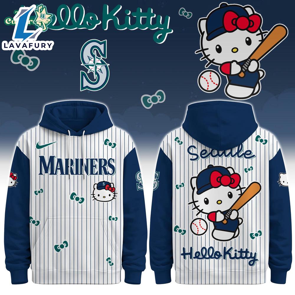 Seattle Mariners Hello Kitty Special Edition Fan Hoodie For Man And Women Seattle Mariners Hello Kitty Special Edition Fan Hoodie For Man And Women