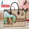 Shetland Sheepdog Dog Duccy Dog Lover Leather Handbag