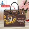Shiba Inu Dog Kisses Fix Everything Leather Handbag Love Your Pet 2 Shiba Inu Dog Kisses Fix Everything Leather Handbag