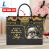 Shih Tzu Dog Just A Girl Who Loves Dogs Leather Handbag
