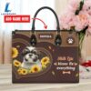 Shih Tzu Dog Kisses Fix Everything Leather Handbag