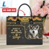 Siberian Husky Dog Just A Girl Who Loves Dogs Leather Handbag Love Your Pet 2 Siberian Husky Dog Just A Girl Who Loves Dogs Leather Handbag