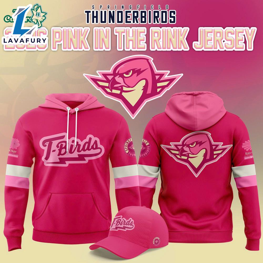 Springfield Thunderbirds 2026 Pink in the Rink Hoodie For Man And Women Springfield Thunderbirds 2026 Pink in the Rink Hoodie For Man And Women
