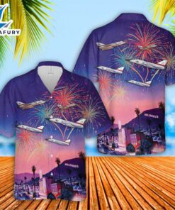 US Air Force Convair F-106 Delta Dart California 4th Of July Hawaiian Shirt