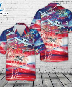 US Air Force Fairchild Republic A-10 Thunderbolt II, 4th Of July Hawaiian Shirt
