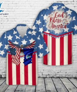 US Air Force God Bless America 4th Of July Hawaiian Shirt