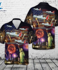 US Air Force LC-130 Hercules Skibird , 4th Of July Hawaiian Shirt