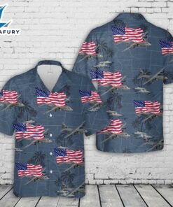 US Air Force Lockheed C-130 Hercules 4th Of July Hawaiian Shirt