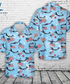 US Air Force Lockheed C-5 Galaxy, 4th Of July Hawaiian Shirt