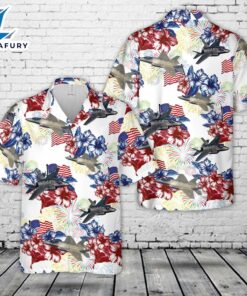 US Air Force Lockheed Martin F-35 Lightning II, 4th Of July Hawaiian Shirt