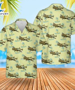 US Air Force Lockheed P-38F Lightning Glacier Girl Hawaiian Shirt