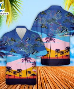 US Air Force Lockheed SR-71 Blackbird 4th Of July Hawaiian Shirt
