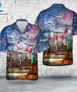US Air Force New York Air National Guard 139th Airlift Squadron LC-130 Skibird, 4th Of July Hawaiian Shirt
