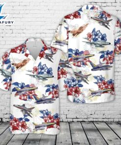 US Air Force North American F-100 Super Sabre, 4th Of July Hawaiian Shirt
