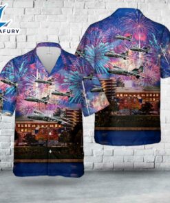 US Air Force Pennsylvania Air National Guard 193rd Special Operations Squadron Lockheed EC-130E Hercules (sn 63-7869), 4th Of July Hawaiian Shirt