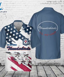 US Air Force Thunderbirds, 4th Of July Pocket Hawaiian Shirt