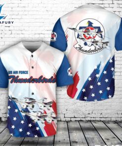 US Air Force Thunderbirds, Red White And Blue Baseball Jersey