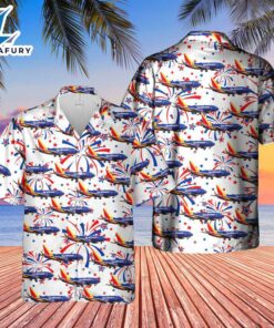 US Airlines 3 Boeing 737-7H4 4th of July Hawaiian Shirt