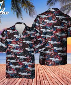 US Airlines Airbus A319-115 4th of July Hawaiian Shirt