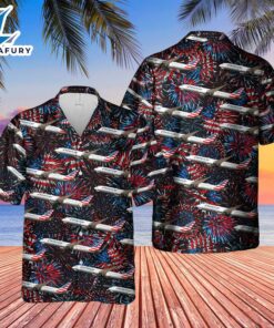 US Airlines Boeing 787-9 Dreamliner 4th of July Hawaiian Shirt