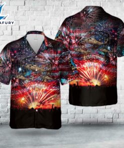US Army 5-101, 5th Battalion, 101st Aviation Regiment Eagle Assault, 4th Of July Hawaiiian Shirt