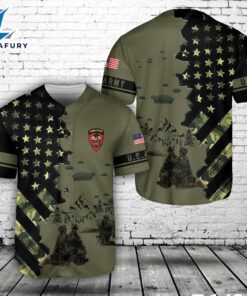 US Army 555th Parachute Infantry Battalion Triple Nickles Baseball Jersey