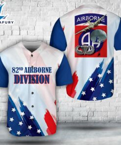 US Army 82nd Airborne National Airborne Day Baseball Jersey