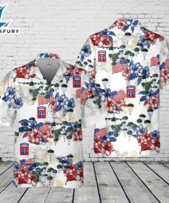 US Army 82nd Airborne Paratrooper, 4th Of July Pocket Hawaiian Shirt