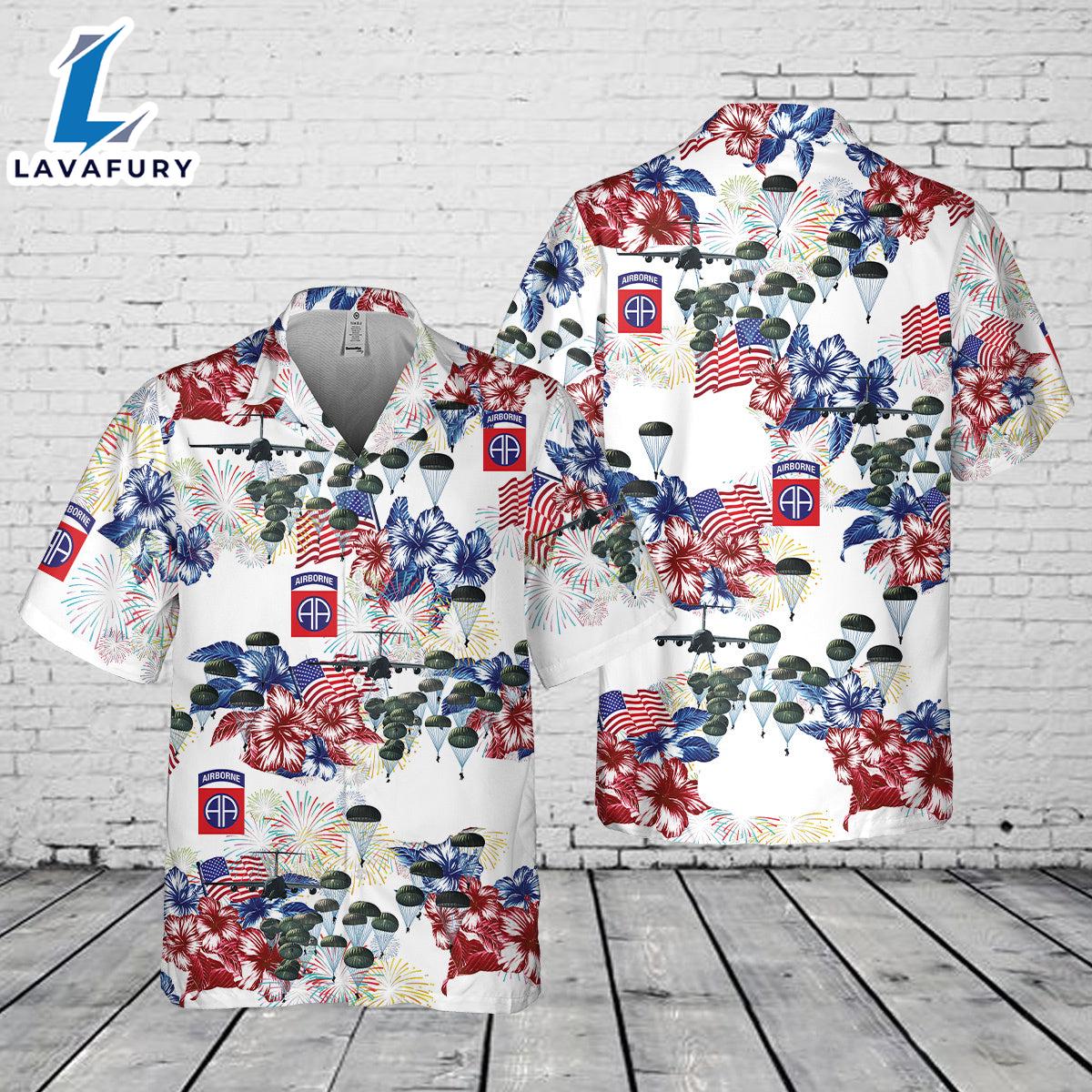 US Army 82nd Airborne Paratrooper, 4th Of July Pocket Hawaiian Shirt 4TH Of July US Army 82nd Airborne Paratrooper, 4th Of July Pocket Hawaiian Shirt 4TH Of July