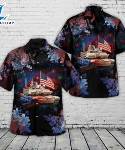US Army Abrams M1A2 SEPV3 Tank, 4th Of July Hawaiian Shirt