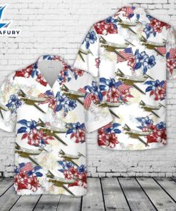 US Army Beechcraft C-12 Huron aircraft, 4th Of July Hawaiian Shirt