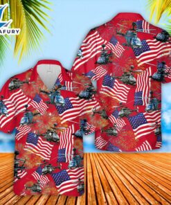 US Army Bell OH-58 Kiowa 4th July Hawaiian Shirt