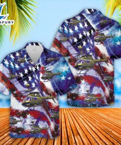 US Army Bell OH-58 Kiowa 4th Of July Hawaiian Shirt
