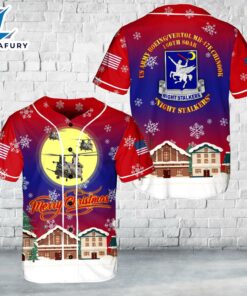 US Army Boeing Vertol MH-47E Chinook, 160th SOAR 'Night Stalkers' Christmas Baseball Jersey