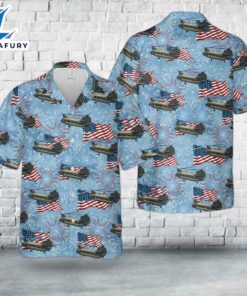 US Army Connecticut Army National Guard CH-47F Chinook helicopter from the 2nd Battalion, 104th Aviation Regiment, 4th Of July Hawaiian Shirt