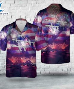 US Army General Atomics MQ-1C Gray Eagle, 4th Of July Hawaiian Shirt