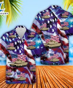 US Army M1 Abrams 4th Of July Hawaiian Shirt