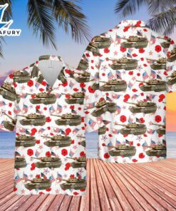 US Army M1 Abrams Tank 4th Of July Hawaiian Shirt