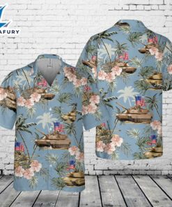 US Army M1 Abrams Tank, 4th Of July Pocket Hawaiian Shirt