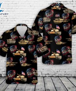 US Army M1A1 Abrams Tank 4th of July Hawaiian Shirt