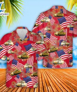 US Army M2A3 Bradley 4th July Hawaiian Shirt