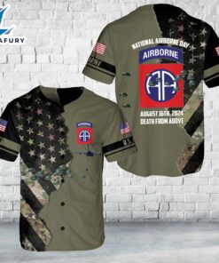 US Army National Airborne Day 2024, 82nd Airborne Division Baseball Jersey