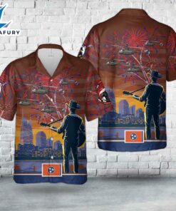 US Army OH-58D Kiowa, 1-230th Air Cavalry Regiment, Tennessee Army National Guard, 4th Of July Hawaiian Shirt