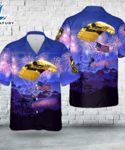 US Army Parachute Team Golden Knights, 4th Of July Hawaiian Shirt
