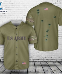 US Army Paratroopers 101st Airborne Division Parachute Baseball Jersey