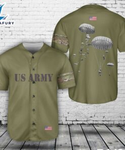 US Army Paratroopers 187th Infantry Parachute Baseball Jersey