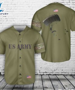US Army Paratroopers With The 5th Special Forces Group (Airborne) (5th SFG (A)) Parachute Baseball Jersey